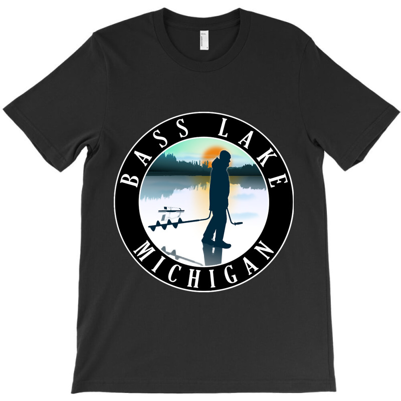 Trending Bass Lake Ice Fishing Michigan Sunset T-shirt | Artistshot