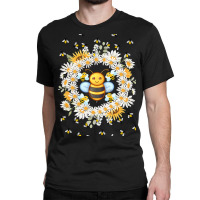 Bee And Flowers Classic T-shirt | Artistshot