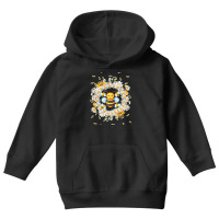 Bee And Flowers Youth Hoodie | Artistshot