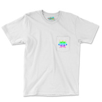 Multicolored Scandinavian Viking Skull In Helmet With Crossed Axes Mod Pocket T-shirt | Artistshot