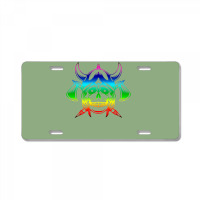 Multicolored Scandinavian Viking Skull In Helmet With Crossed Axes Mod License Plate | Artistshot