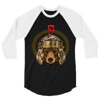 Bear In Roman Helmet Centurion Legionnaire Bear Lover 57.png 3/4 Sleeve Shirt | Artistshot