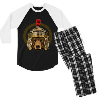 Bear In Roman Helmet Centurion Legionnaire Bear Lover 57.png Men's 3/4 Sleeve Pajama Set | Artistshot