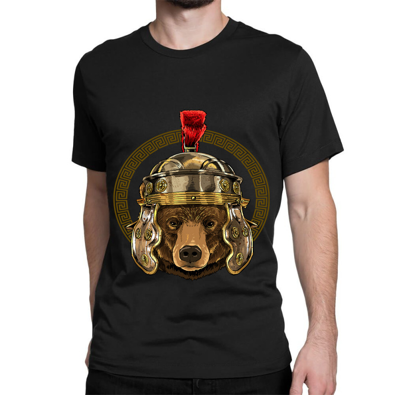 Bear In Roman Helmet Centurion Legionnaire Bear Lover 57.png Classic T-shirt by SCOTTALLENZ | Artistshot