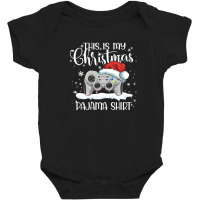 This Is My Christmas Pajama Video Game Santa Hat Gamer Baby Bodysuit | Artistshot