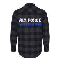 Us Air Force, Usaf, Air Force Veterans Distressed Font Flannel Shirt | Artistshot