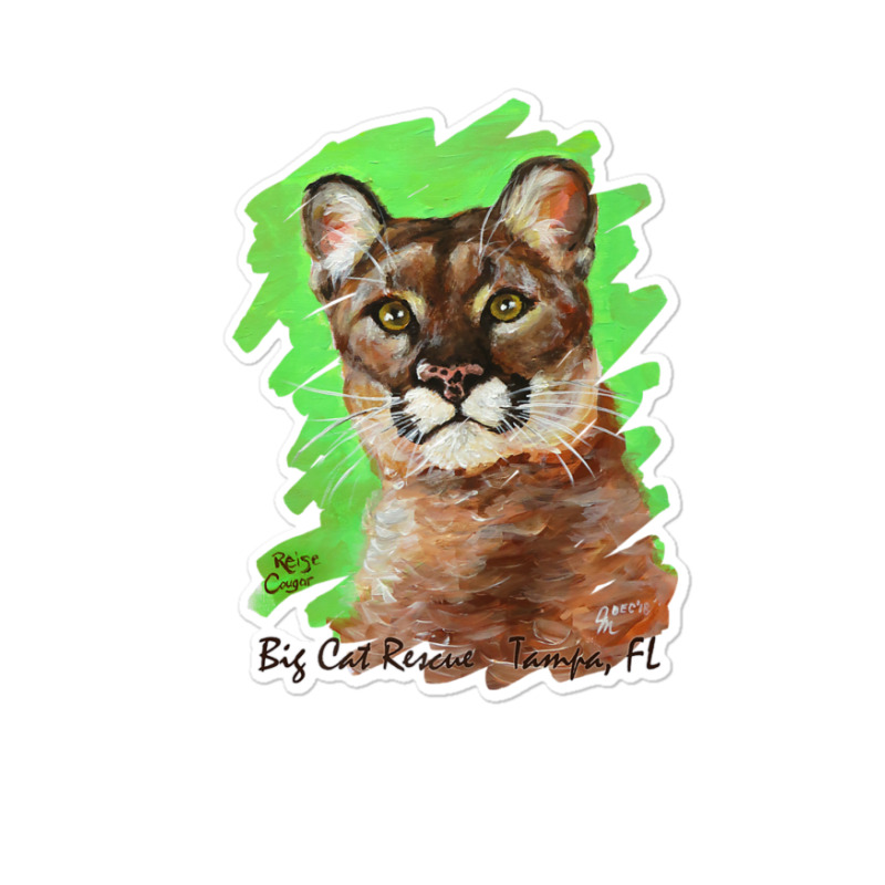 Acrylic Reise Cougar Painted Premium Tee Shirt Sticker | Artistshot