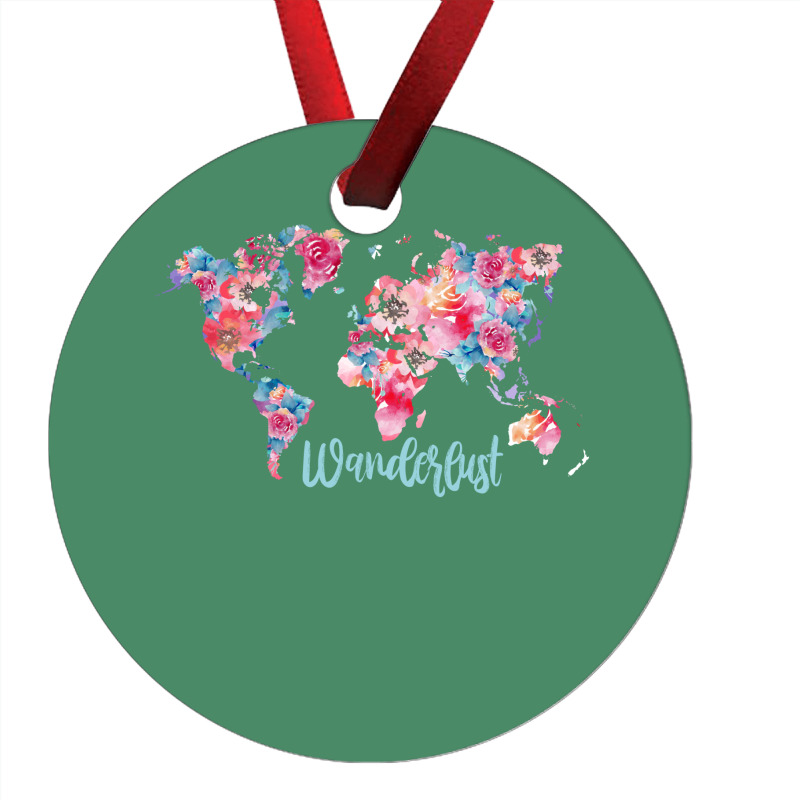 Wanderlust Map Ornament | Artistshot