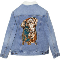 I Love My Dog Unisex Sherpa-lined Denim Jacket | Artistshot