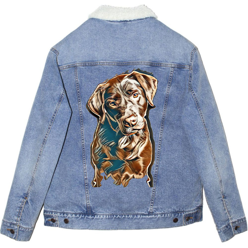 I Love My Dog Unisex Sherpa-lined Denim Jacket | Artistshot