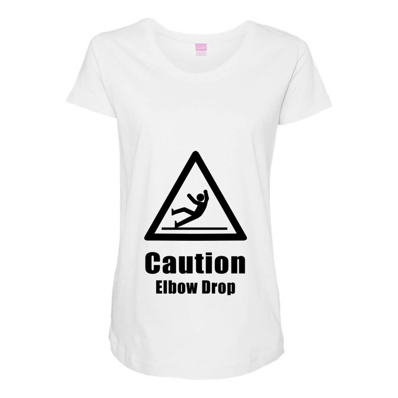 Caution Elbow Drop Maternity Scoop Neck T-shirt by aikhangawade | Artistshot