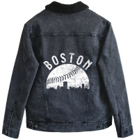 Hot Trend Vintage Boston Massachusetts Skyline Unisex Sherpa-lined Denim Jacket | Artistshot