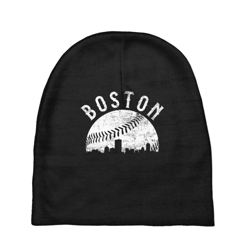 Hot Trend Vintage Boston Massachusetts Skyline Baby Beanies by Crews Micki | Artistshot