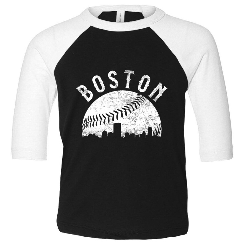 Hot Trend Vintage Boston Massachusetts Skyline Toddler 3/4 Sleeve Tee by Crews Micki | Artistshot