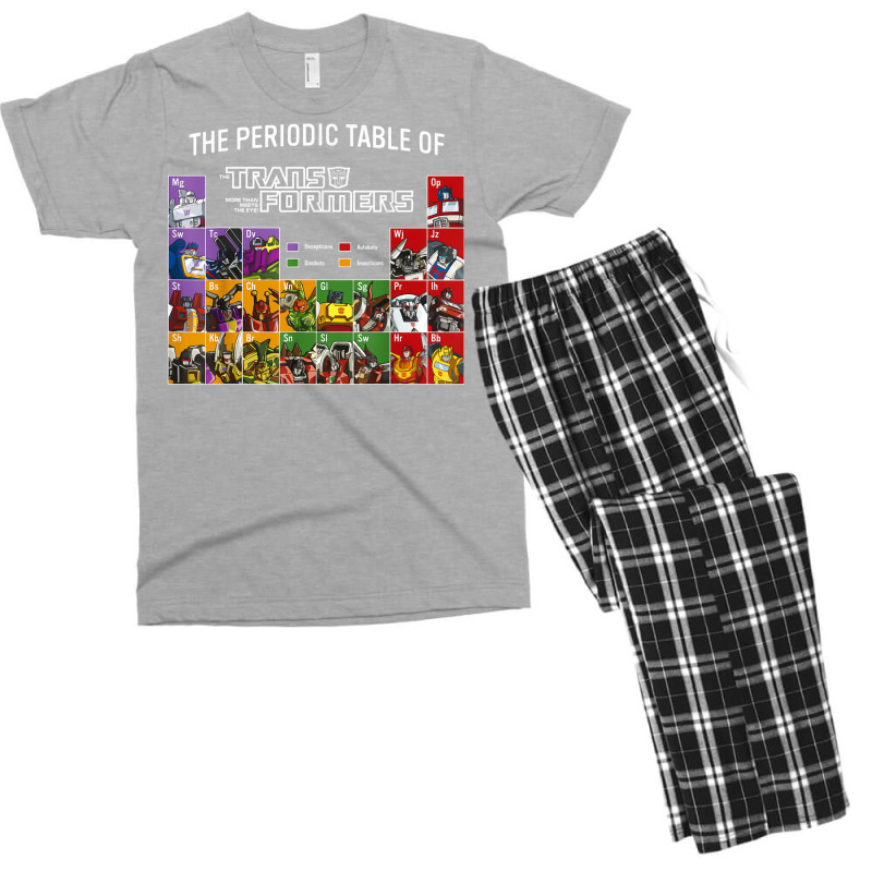 Transformers The Periodic Table Of Transformers Men's T-shirt Pajama Set | Artistshot