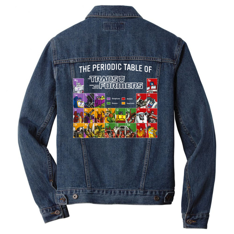 Transformers The Periodic Table Of Transformers Men Denim Jacket | Artistshot