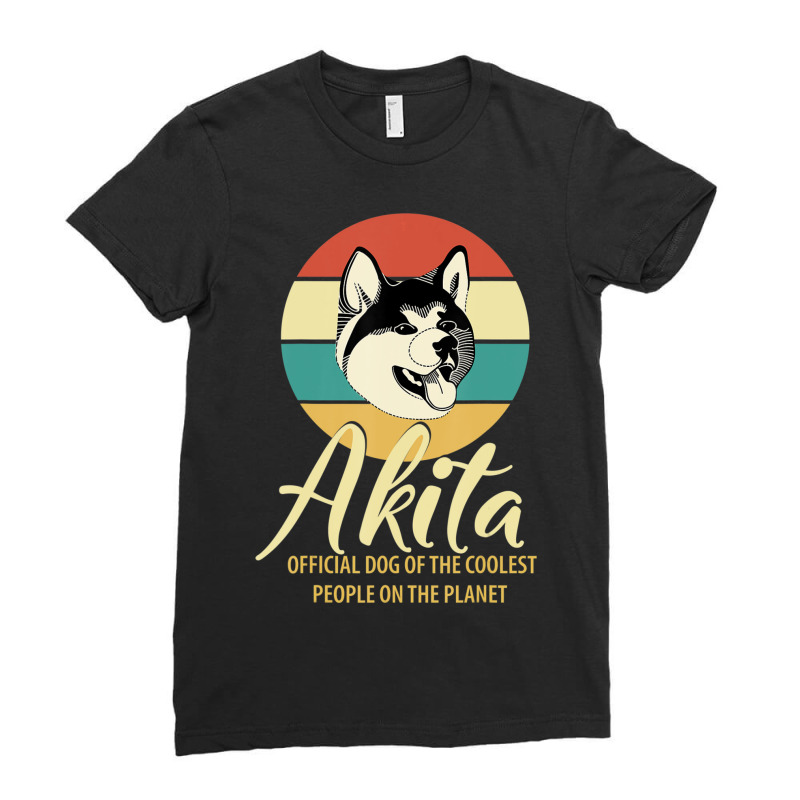 Trending Proud Akita Owner Akita Puppy Lover, Akita Birthday G Ladies Fitted T-Shirt by hongquangd | Artistshot