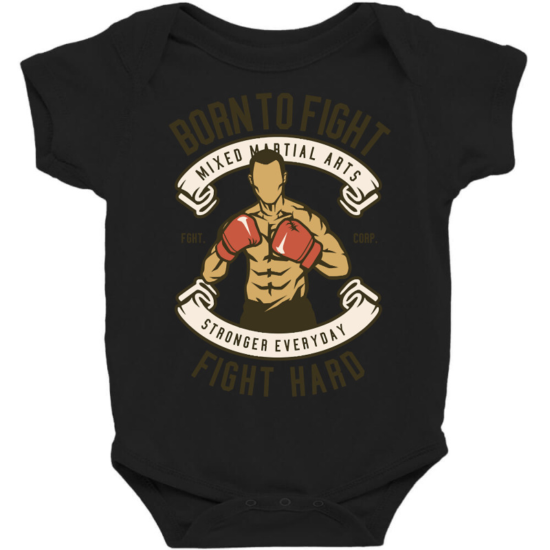 Trending Born To Fight Baby Bodysuit by Box Bingham | Artistshot