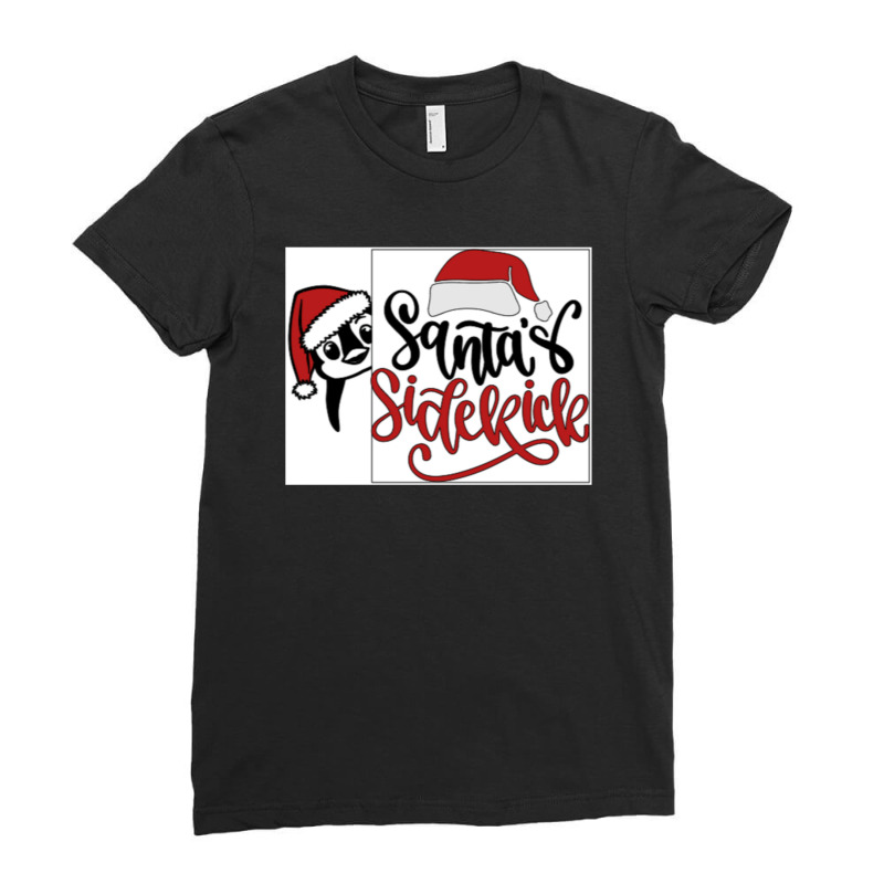 Santa Sidekick 1 Ladies Fitted T-Shirt by JudithPlagmann | Artistshot