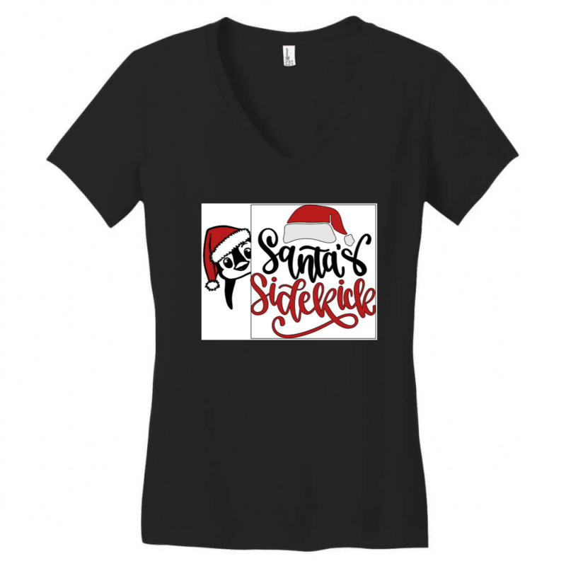 Santa Sidekick 1 Women's V-Neck T-Shirt by JudithPlagmann | Artistshot