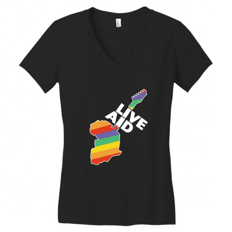 Live Aid Women's V-Neck T-Shirt by AcostaLopezJuan | Artistshot