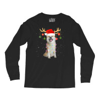 Limited Edition Reindeer Akita Dog With Santa Hat Christmas Light Xmas Long Sleeve Shirts | Artistshot