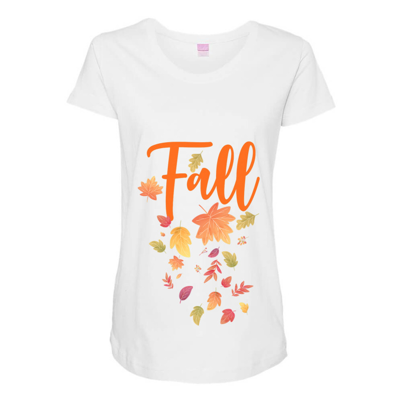 Autumn Leaf Fall Season Leaf Love Autumn Maternity Scoop Neck T-shirt by casaniuy89 | Artistshot