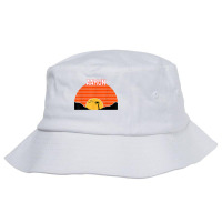 Aaron Palm Tree Sunset Retro Vintage Sand Dunes T Shirt Bucket Hat | Artistshot