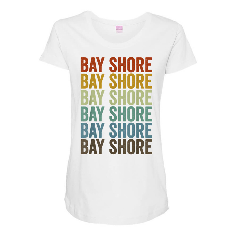 Bay Shore City Retro T Shirt Maternity Scoop Neck T-shirt by nilda1pr4klauer | Artistshot