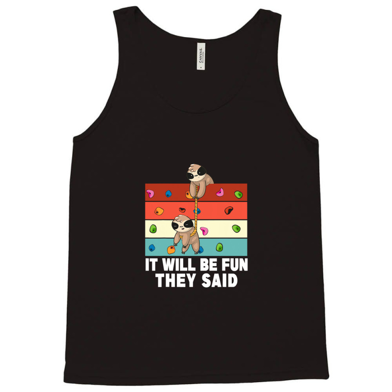 Funny Sloth Bouldering Rock Climbing Tank Top | Artistshot