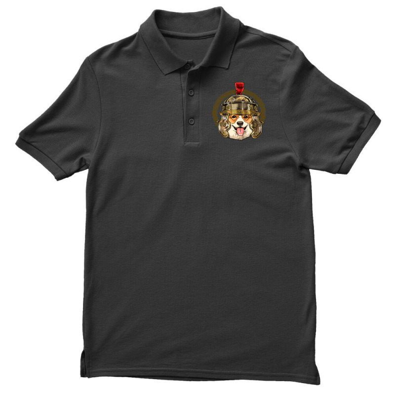 Corgi In Roman Helmet Centurion Legionnaire Dog Lover 250.png Men's Polo Shirt by SCOTTALLENZ | Artistshot