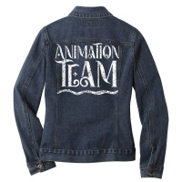 Animation Team Animator Animate Job T Shirt Ladies Denim Jacket | Artistshot