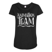 Animation Team Animator Animate Job T Shirt Maternity Scoop Neck T-shirt | Artistshot