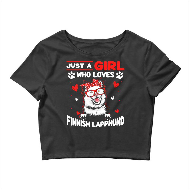 Just A Girl Who Loves Dogs T  Shirt Vintage Just A Girl Who Love Finni Crop Top by umueller742 | Artistshot