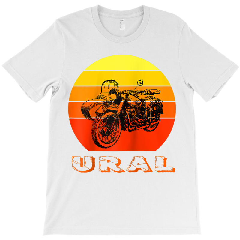 Retro Motorcycle Ural T Shirt   Vintage Sidecar Motorbike Raglan Baseb T-Shirt by tarnilot | Artistshot