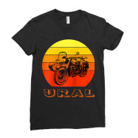 Retro Motorcycle Ural T Shirt   Vintage Sidecar Motorbike Raglan Baseb Ladies Fitted T-shirt | Artistshot