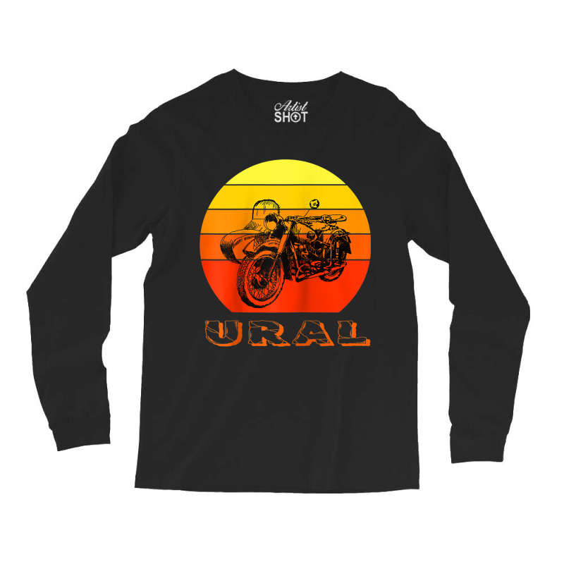 Retro Motorcycle Ural T Shirt   Vintage Sidecar Motorbike Raglan Baseb Long Sleeve Shirts by tarnilot | Artistshot