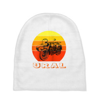 Retro Motorcycle Ural T Shirt   Vintage Sidecar Motorbike Raglan Baseb Baby Beanies | Artistshot