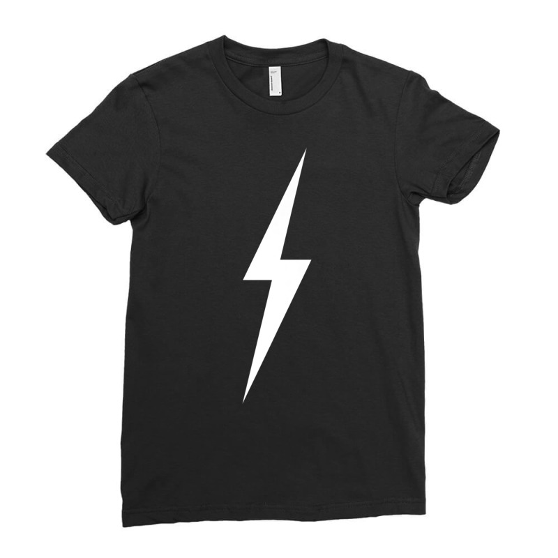 Simple Lightning Bolt In White Premium T Shirt Ladies Fitted T-Shirt by nasson | Artistshot