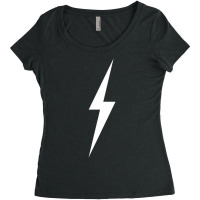 Simple Lightning Bolt In White Premium T Shirt Women's Triblend Scoop T-shirt | Artistshot