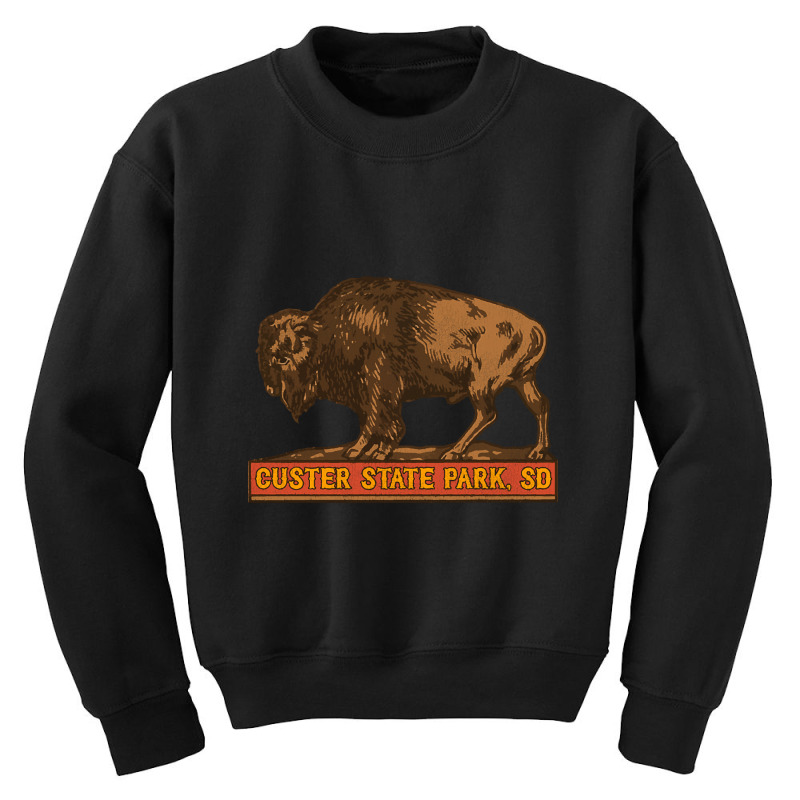 Limited Edition Custer State Park Vintage Buffalo Souvenir Youth Sweatshirt by Box Bingham | Artistshot