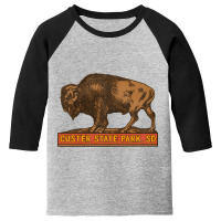 Limited Edition Custer State Park Vintage Buffalo Souvenir Youth 3/4 Sleeve | Artistshot