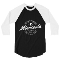 Trending Minnesota North Star State Souvenir 10000 Lakes 3/4 Sleeve Shirt | Artistshot