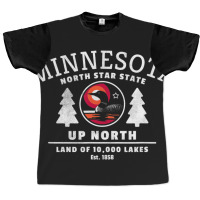 Limited Edition Minnesota North Star State Up North With Loon Graphic T-shirt | Artistshot