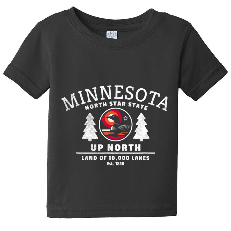 Limited Edition Minnesota North Star State Up North With Loon Baby Tee | Artistshot