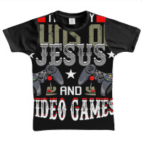 This Boy Runs On Jesus And Video Games Funny Gaming Gift Graphic Youth T-shirt | Artistshot