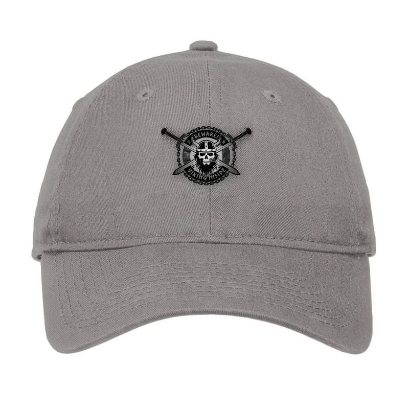 Viking Skull And Crossed Swords Adjustable Cap | Artistshot