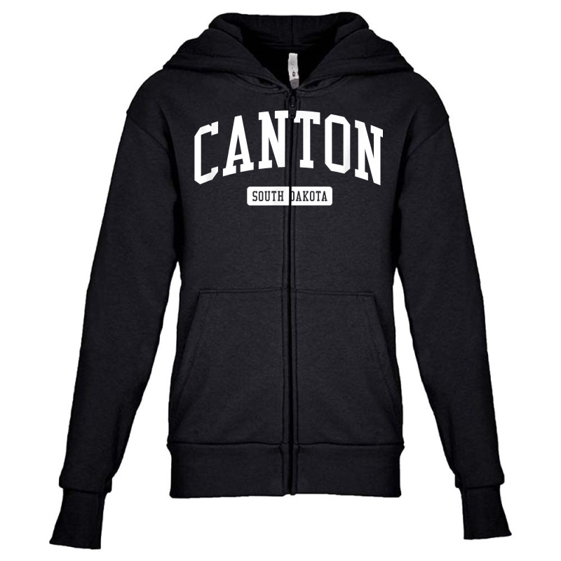 Canton South Dakota Sd Vintage Athletic Sports Design T Shirt Youth Zipper Hoodie | Artistshot