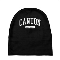 Canton South Dakota Sd Vintage Athletic Sports Design T Shirt Baby Beanies | Artistshot