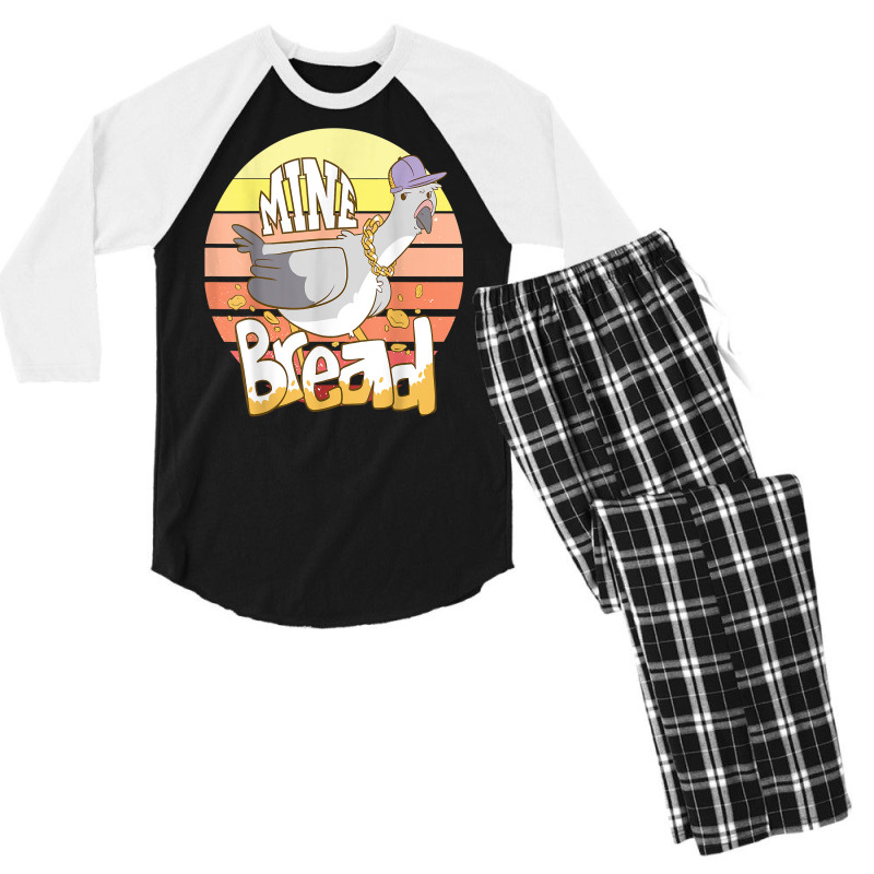 Cool Pigeon Wants Bread Funny Seabird T Shirt Men's 3/4 Sleeve Pajama Set by joeykujalat4t | Artistshot